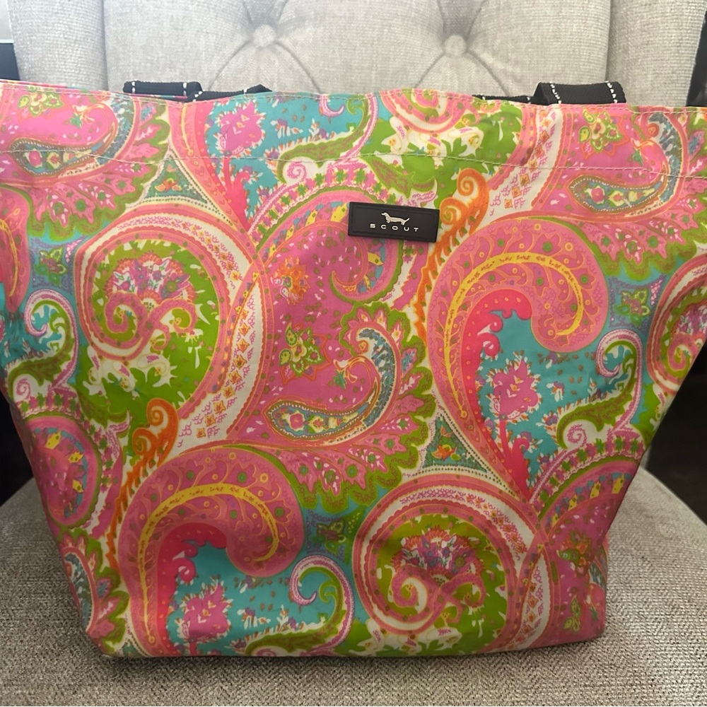 Scout Pink and Green Paisley Tote